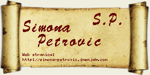 Simona Petrović vizit kartica